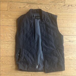 Banana Republic men’s Black Quilted herringbone Vest sz Sm